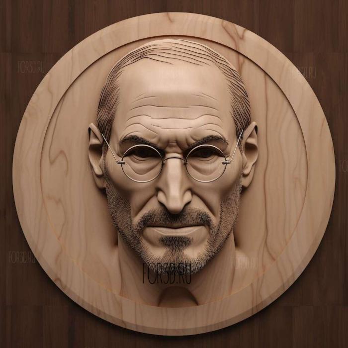 Steve Jobs 3 stl model for CNC